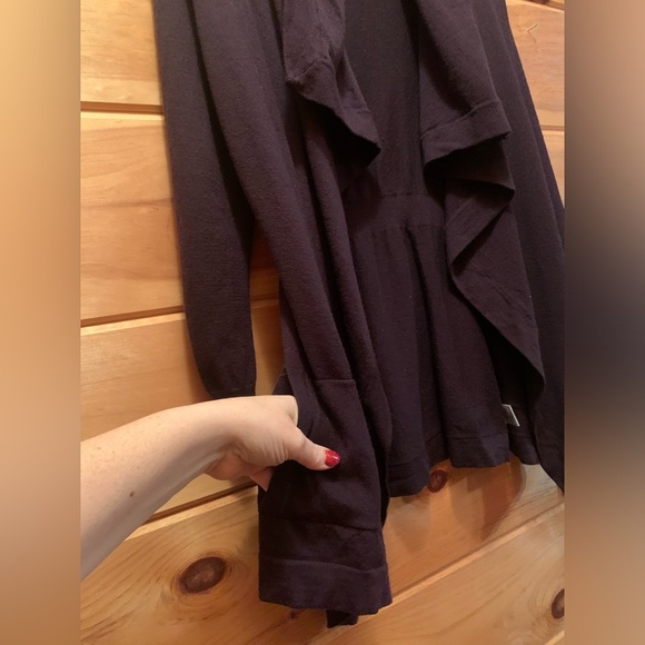 Theory Wool Blend, Drape Front, Open Cardigan with pockets Size Small. - Picture 5 of 8